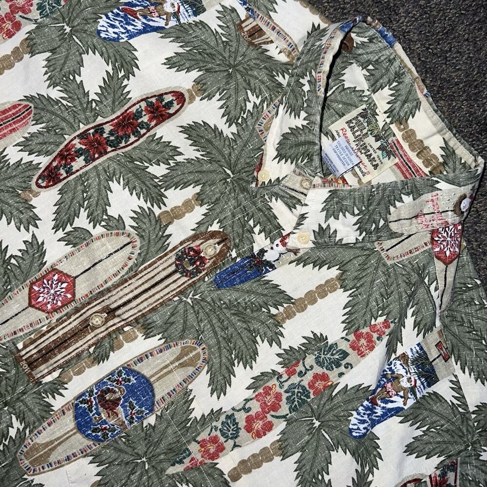 Limited Edition Mele Kalikimaka Reyn Spooner Christmas Button Down Shirt Men 2XL